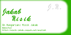 jakab misik business card